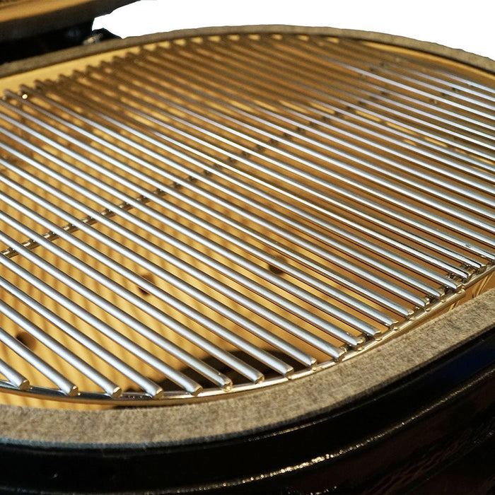 Primo Oval Junior 200 Ceramic Kamado Grill With Stainless Steel Grates - PGCJRH - Stono Outdoor Living Co