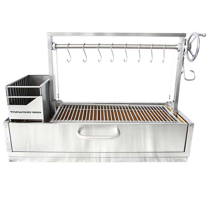 Tagwood BBQ 50-Inch Built-In Stainless Steel Santa Maria Argentine Charcoal Grill - BBQ05SS - Stono Outdoor Living Co