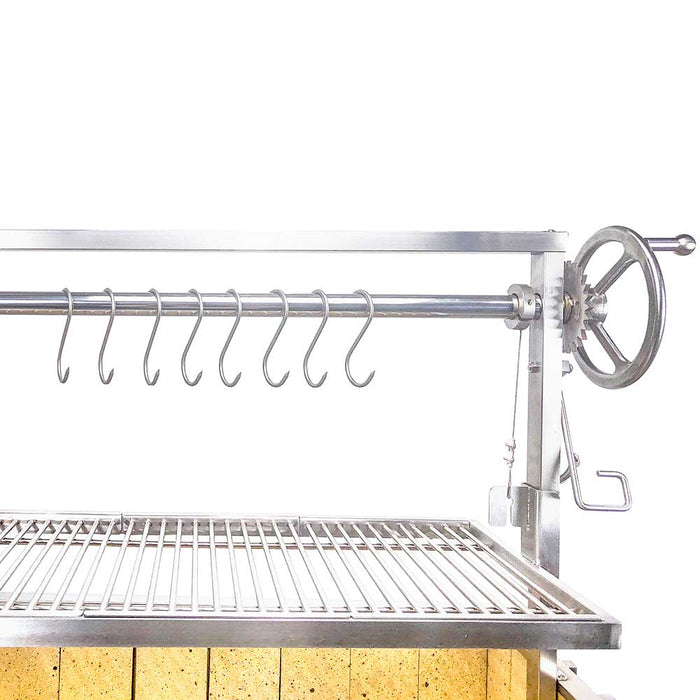 Tagwood BBQ 50-Inch Built-In Stainless Steel Santa Maria Argentine Charcoal Grill - BBQ05SS - Stono Outdoor Living Co