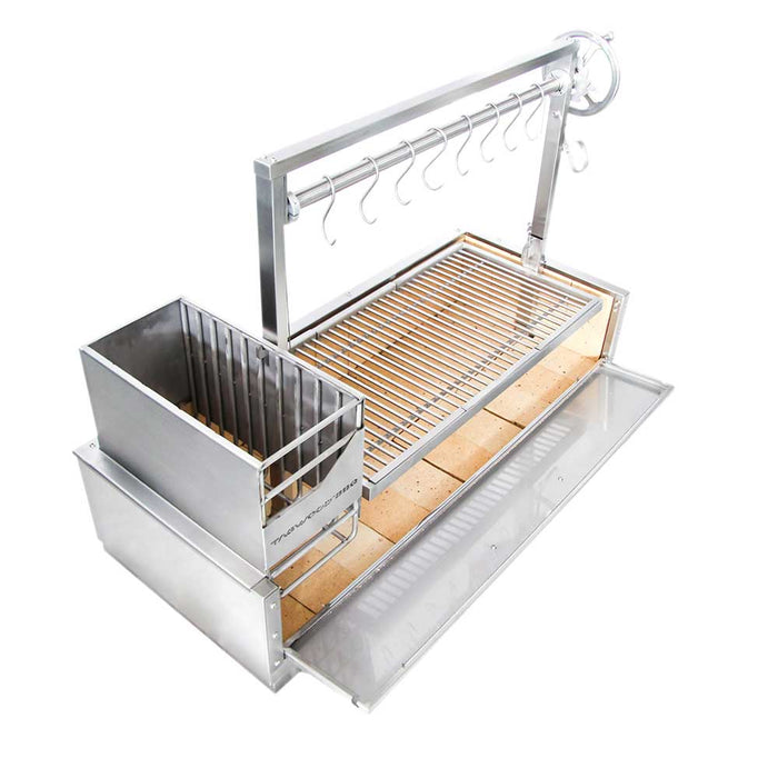 Tagwood BBQ 50-Inch Built-In Stainless Steel Santa Maria Argentine Charcoal Grill - BBQ05SS - Stono Outdoor Living Co