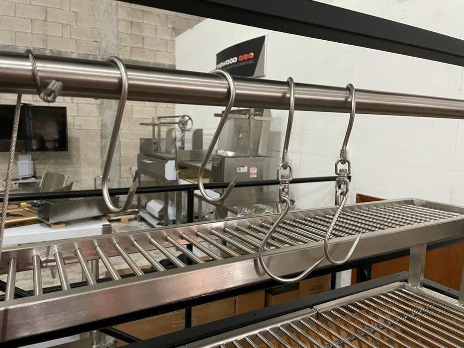 Tagwood BBQ Chief Series Argentine Santa Maria Wood Fire & Charcoal Freestanding Grill 1/8 Thickness - 714 sq. in. of total grilling area - BBQ03SI - Stono Outdoor Living Co