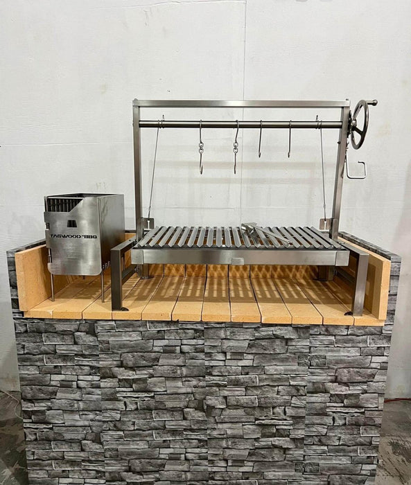 Tagwood BBQ Insert Style Argentine Santa Maria Wood Fire & Charcoal Grill - BBQ09SS - Stono Outdoor Living Co