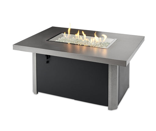 Outdoor Greatroom Company Caden 44-Inch Rectangular Propane Gas Fire Pit Table with 24-Inch Crystal Fire Burner - CAD-1224 - Stono Outdoor Living Co