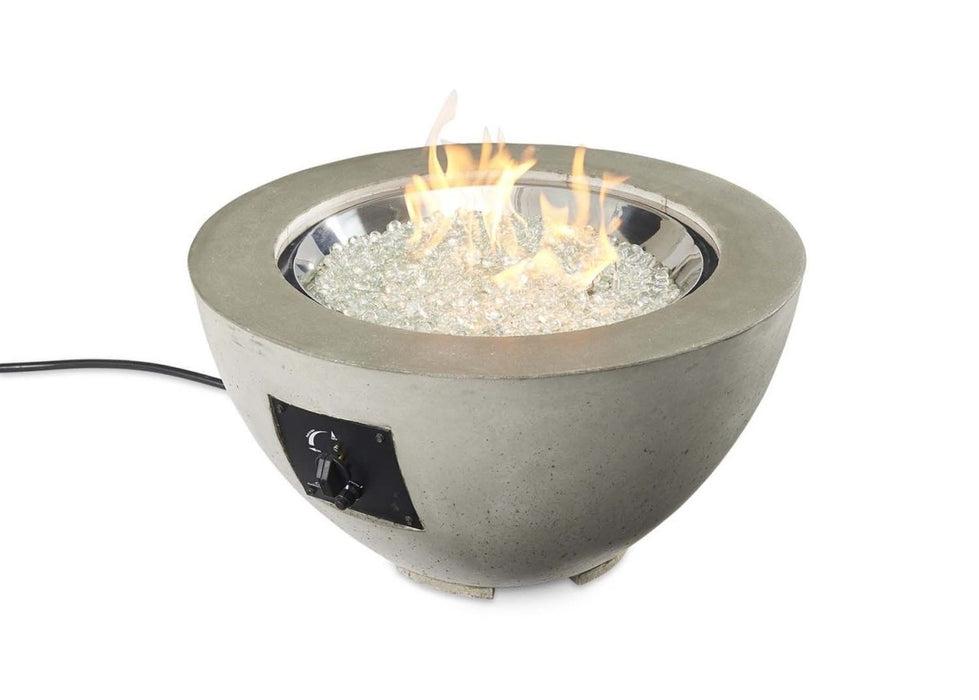 Outdoor Greatroom Company Cove 29-Inch Round Propane Gas Fire Pit Bowl with 20-Inch Crystal Fire Burner - Natural Grey - CV-20 - Stono Outdoor Living Co