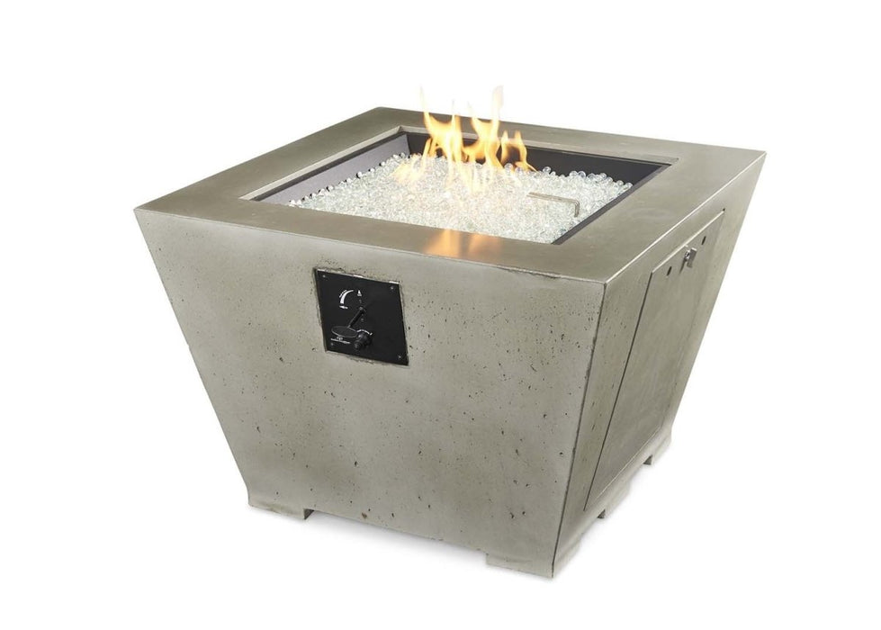 Outdoor Greatroom Company Cove 37-Inch Square Propane Gas Fire Pit Bowl with 24-Inch Crystal Fire Burner - Natural Grey - CV-2424 - Stono Outdoor Living Co