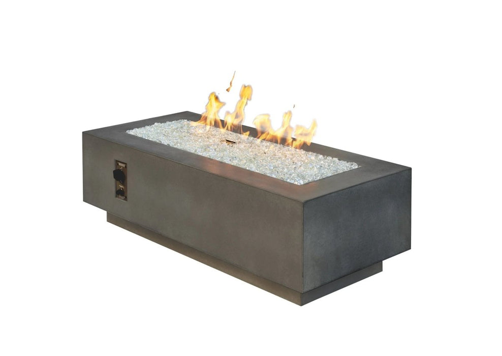 Outdoor Greatroom Company Cove 54-Inch Linear Propane Gas Fire Pit Table with 42-Inch Crystal Fire Burner - Midnight Mist - CV-54MM - Stono Outdoor Living Co