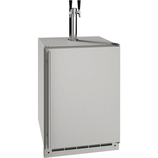 U-Line Outdoor Keg/Refrigerator Combo 24", Reversible Hinge - Stainless Steel - UOKR124-SS01A - Stono Outdoor Living Co