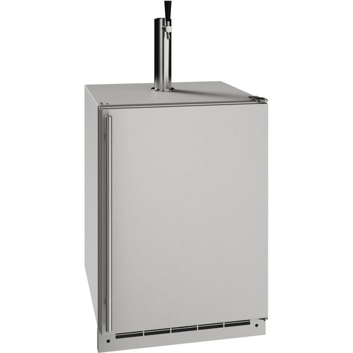 U-Line Outdoor Keg/Refrigerator Combo 24", Reversible Hinge - Stainless Steel - UOKR124-SS01A - Stono Outdoor Living Co