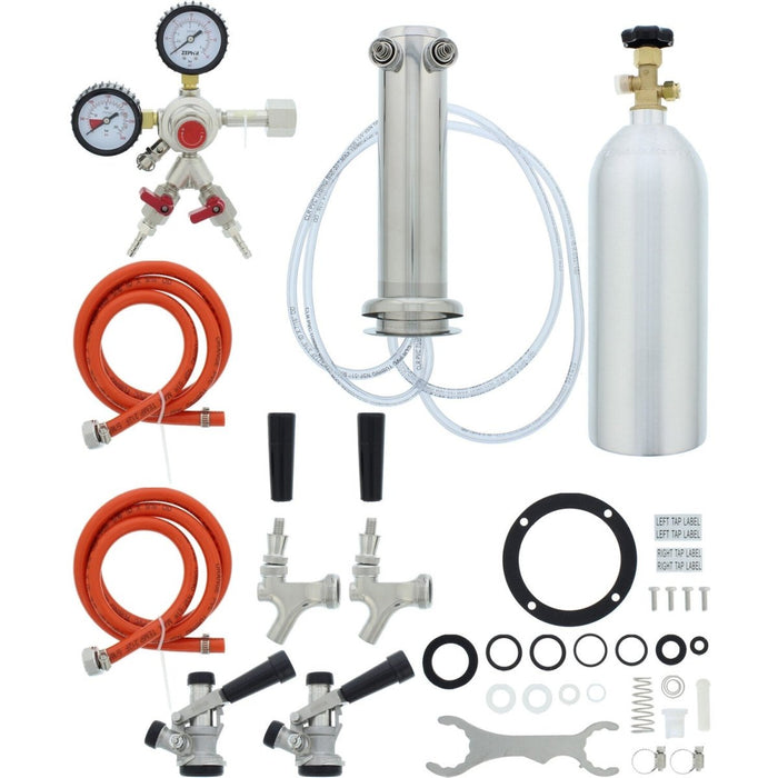 Zephyr Kegerator Double Tap Kit CO2 - PRKFK-02SSC - Stono Outdoor Living Co