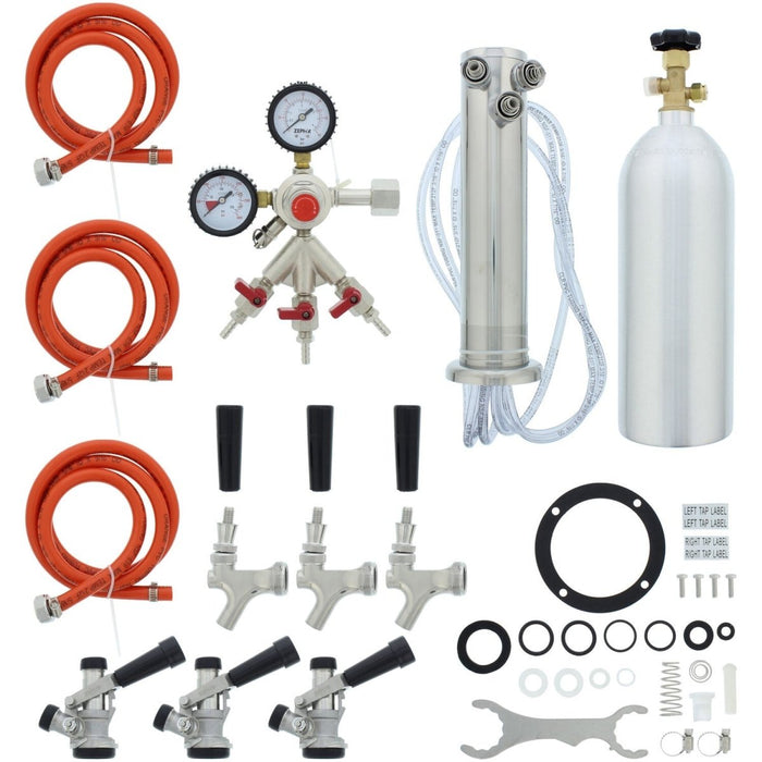 Zephyr Kegerator Triple Tap Kit CO2 - PRKFK-03SSC - Stono Outdoor Living Co